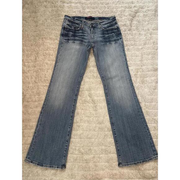 Vigoss Denim - Vigoss USA Premium Y2K faded distressed bootcut denim jeans Size 9/10